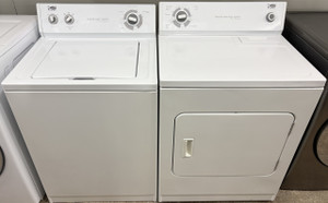 Whirlpool 27" Wide White Matching Top Load Direct Drive Washer and Dryer Set, Free 60 Day Warranty