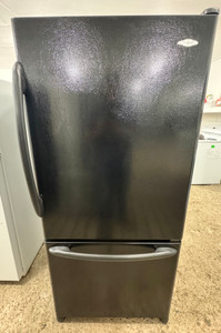 Maytag 30" Wide Black Fridge With Bottom Freezer, Free 60 Day Warranty
