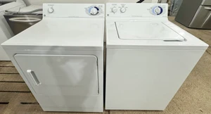 GE 27" Wide White Top Load Matching Commercial Washer and Dryer Set, Free 60 Day Warranty