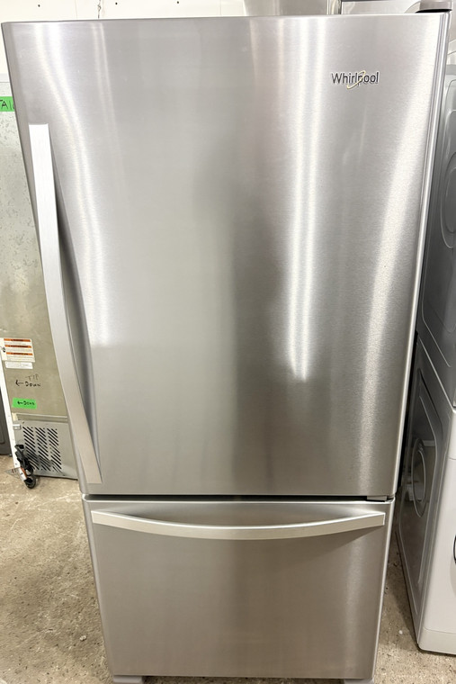Whirlpool 30" Wide Stainless Steel Fridge With Bottom Freezer, Free 60 Day Warranty 2