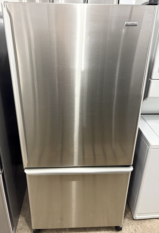 Kenmore 30" Wide Stainless Steel Fridge With Bottom Freezer, Free 60 Day Warranty*