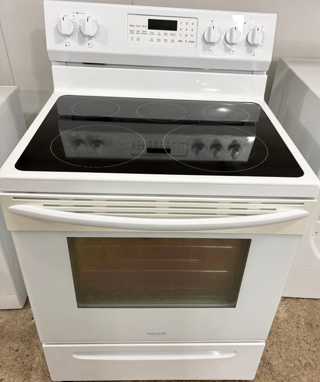 Frigidaire 30" Wide White Glass Top Stove, Free 60 Day Warranty*