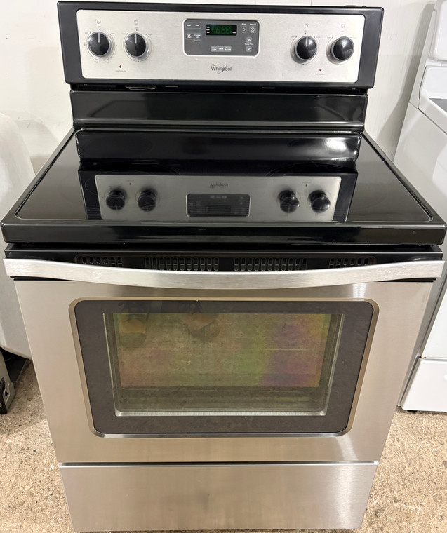 Whirlpool 30" Wide Stainless Steel Stove, Free 60 Day Warranty