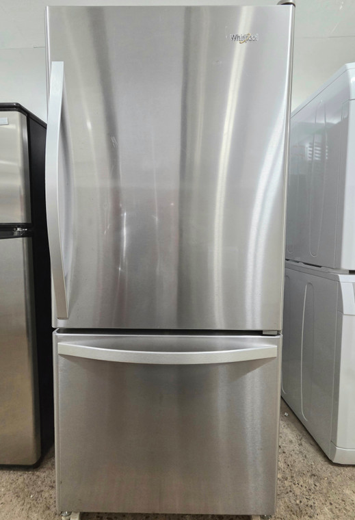 Whirlpool 30" Wide Stainless Steel With Bottom Freezer, Free 60 Day Warranty