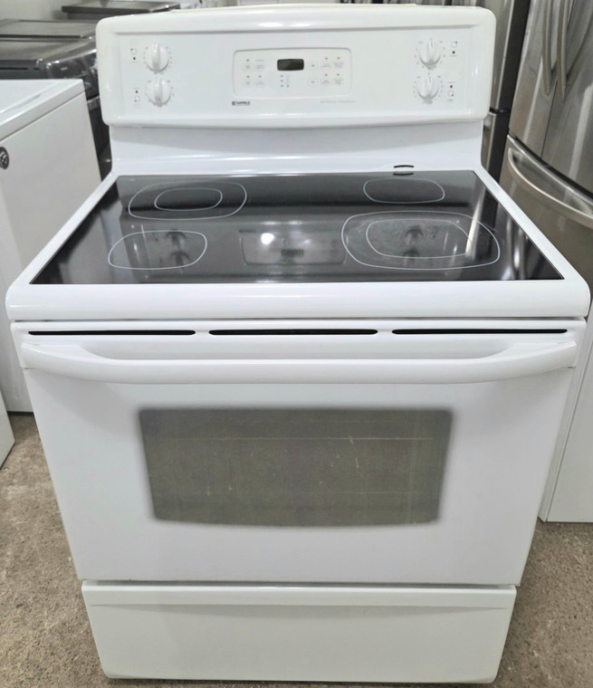 Kenmore 30" Wide White Ceramic Glass Top Stove, Free 60 Day Warranty