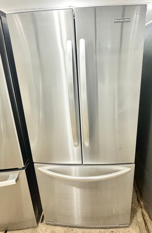KitchenAid 30" Wide Stainless Steel Fridge with Water and Ice Maker, Free 60 Day Warranty