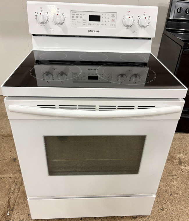 Samsung 30" Wide White Glass Top Stove, Free 60 Day Warranty