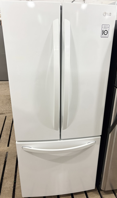 LG 30" Wide White French Door Fridge With Ice Maker, Free 60 Day Warranty
