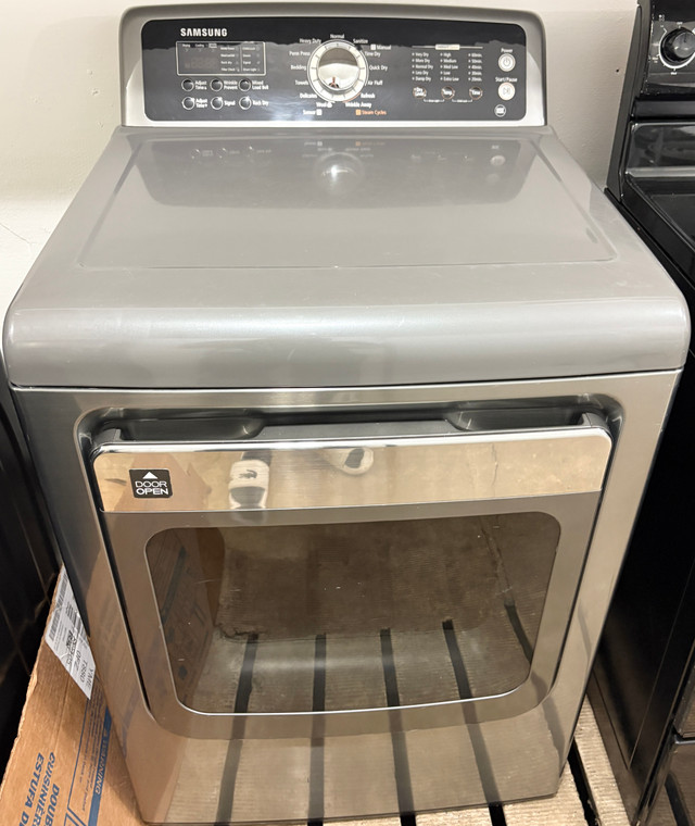 Samsung 27" Wide Grey Steam Dryer, Free 60 Day Warranty