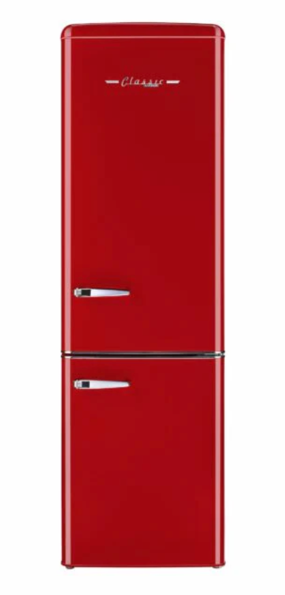 Unique Appliances 21.6" Wide Red Retro Fridge, Free 60 Day Warranty