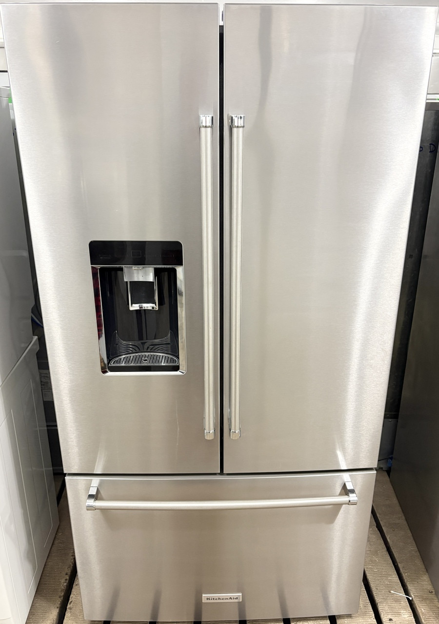 KitchenAid 36" Wide Stainless Steel French Door Fridge With Water and Ice Maker, Free 60 Day Warranty*