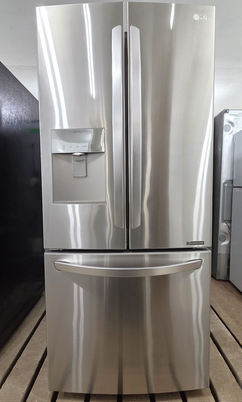 LG 30" Wide Stainless Steel French Door Fridge With Water and Ice, Free 60 Day Warranty