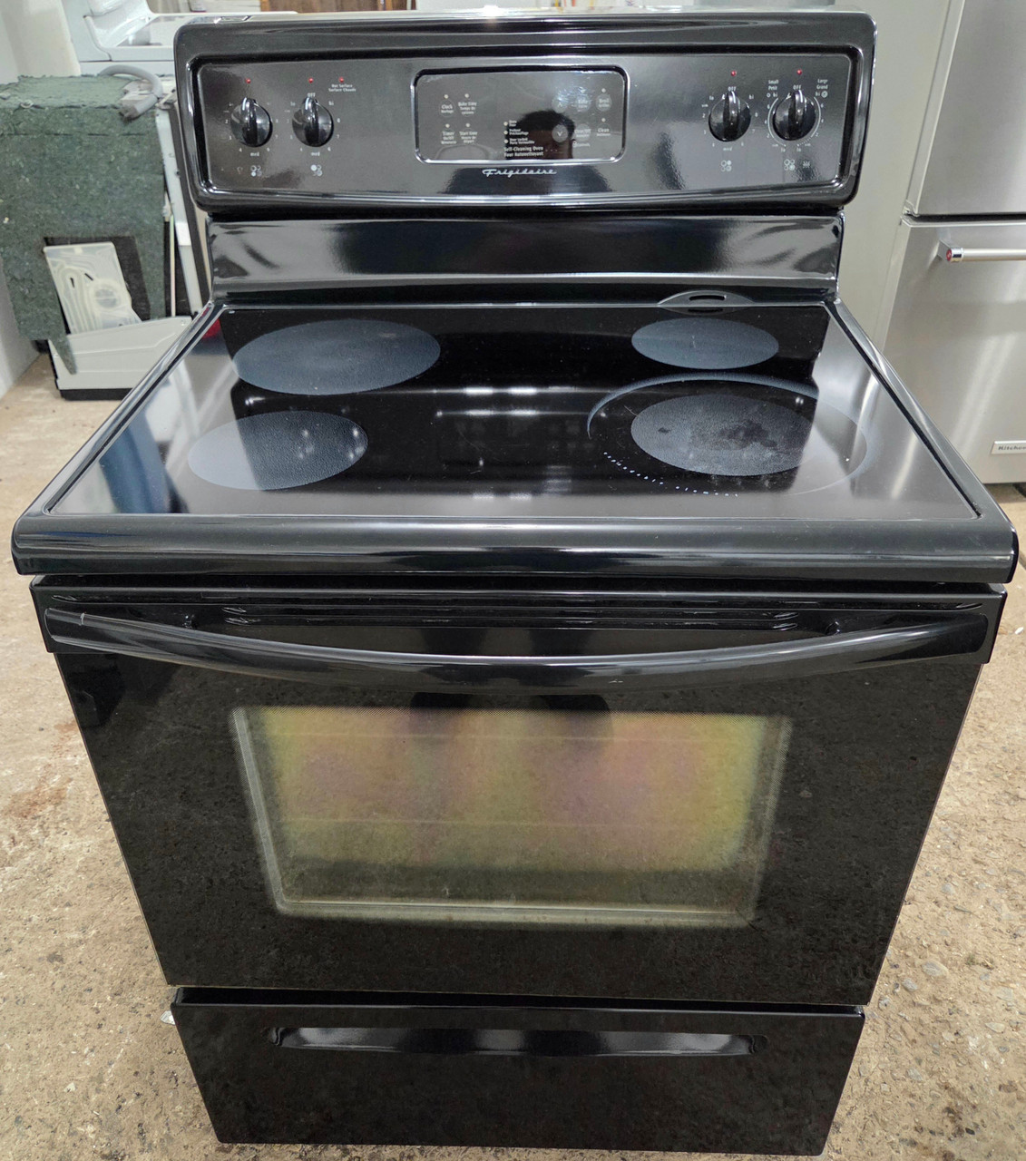 Frigidaire 30" Wide Black Glass Top Stove, Free 60 Day Warranty