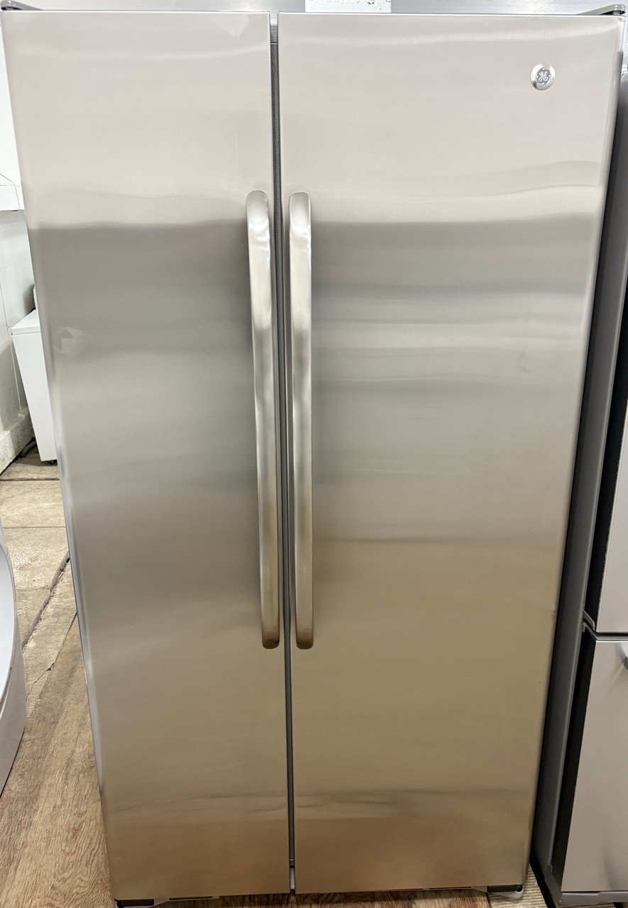 GE 36" Wide Stainless Steel Side By Side Counter Depth Fridge, Free 60 Day Warranty