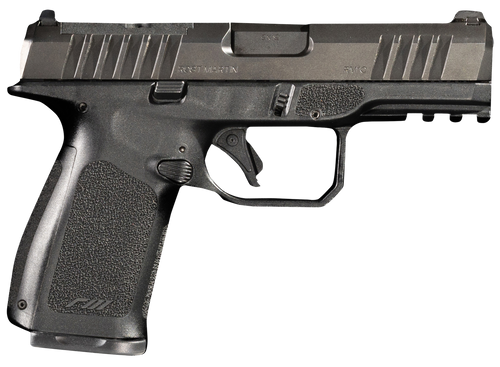 Rost Martin RM1CBLKOSP RM1C  9mm Luger 17+1 4" Black Match Grade Barrel, Black Tenifer Optic Ready/Serrated Steel Slide, Black Polymer Frame w/Picatinny Rail, Textured Grip, Ambidextrous