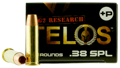 G2 Research G00618 Telos  38Special+P 105gr Fracturing Copper Hollow Point 20 Per Box/25 Case