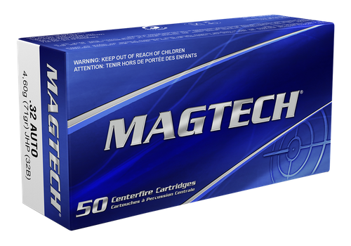 Magtech 32B Range/Training  32ACP 71gr Jacketed Hollow Point 50 Per Box/20 Case