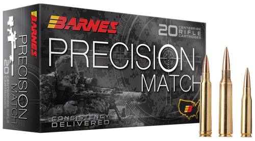 Barnes Bullets 30819 Precision Match  6.5PRC 145gr Open Tip Match Boat Tail 20 Per Box/10 Case