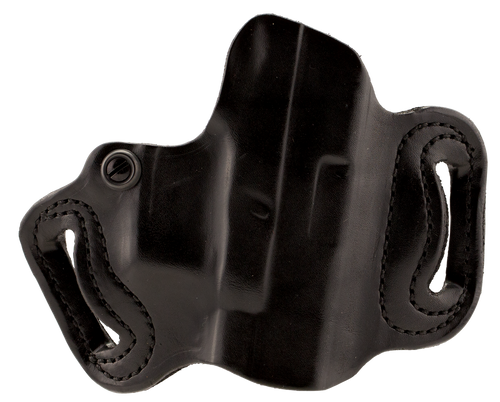 DeSantis Gunhide 086BAE1Z0 Mini Slide  OWB Black Leather Belt Slide Compatible w/Most Glock Belt 1.75" Wide Right Hand