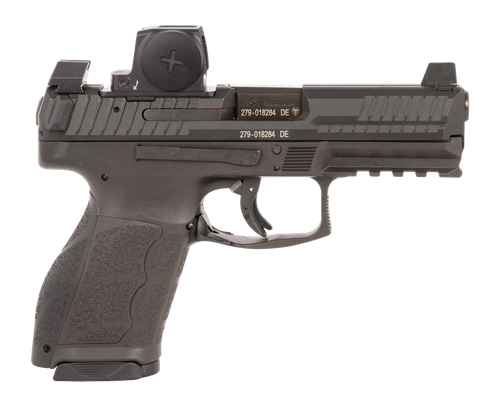HK 81001348 VP9A1 K w/Optic Compact Frame 9mm Luger 15+1 4.09" Black Barrel, Black Steel Serrated w/Optic Slide, Black Polymer Frame w/Picatinny Rail, Interchangeable Backstrap Grip, Vortex CCW