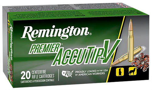 Remington Ammunition 29184 Premier Accutip-V 223Rem 50gr AccuTip V Boat Tail 20 Per Box/10 Case