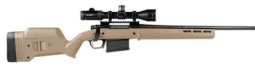 Magpul MAG931-FDE Hunter American Stock Fixed with Aluminum Bedding & Adjustable Comb Flat Dark Earth Synthetic for Ruger American SA