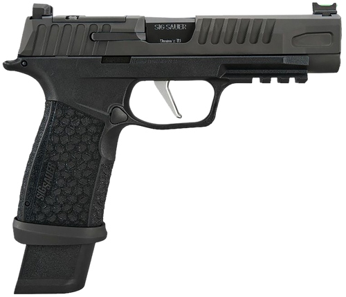 Sig Sauer 365XF9BFO P365 Fuse Compact Frame 9mm Luger 17+1/21+1 4.30" Black Carbon Steel Barrel, Black Nitron Optic Ready/Serrated Stainless Steel & Frame w/Beavertail & Picatinny Rail, Black LXG Grip
