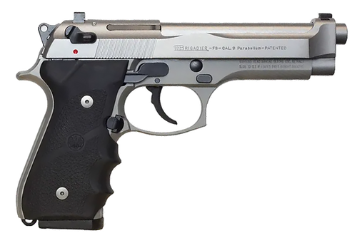 Beretta USA J92F560M 92FS Inox Full Size Frame 9mm Luger 15+1 4.90" Satin Steel Barrel, Satin Stainless Steel Serrated Slide, Satin Anodized Aluminum Frame, Black Stippled Rubber Grip