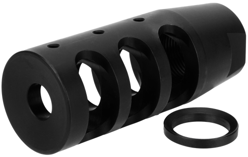 TacFire MZ1002N Compact Compensator Black Nitride Steel with 1/2"-28 tpi Threads & 2.50" OAL for 5.56x45mm NATO AR-15