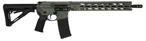 Diamondback DB1784K791 DB15 Obsidian 5.56 NATO 30+1 16" Black Nitride Threaded Barrel, Jungle Green Cerakote Picatinny Rail Aluminum Receiver, Magpul CTR Black Synthetic Stock & Magpul MOE K2 Grip