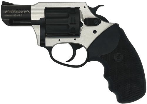 Charter Arms 52329 Pathfinder Lite 22 Mag, 8 Shot 2" Black Passivate Stainless Steel Barrel & Cylinder, Anodized Aluminum Frame w/Black Finger Grooved Rubber Grip, Exposed Hammer