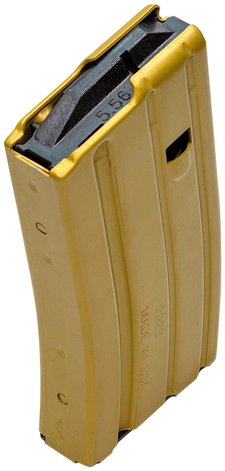 DuraMag 2023009175CPD AR-15 Duramag Speed 20rd 300 Blackout/223 Cal/5.56 Desert Gold Aluminum