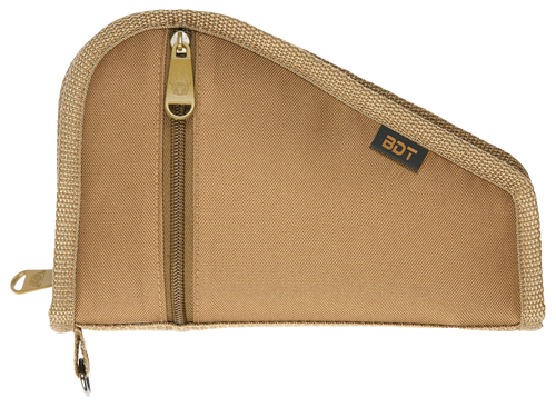 Bulldog BDT619T Deluxe Pistol Case With Pocket & Sleeve, Tan Water-Resistant Outer Shell, Impact-Resistant Padding, Heat-Resistant Quilted Lining 9"L x 6"H