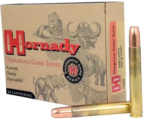 Hornady 8262 Dangerous Game  458Lott 500gr Dangerous Game Solid 20 Per Box/6 Case