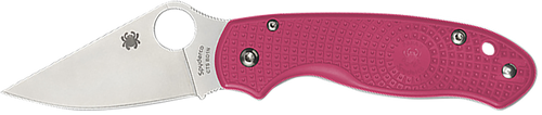 Spyderco C223PN Para 3 Lightweight Breast Cancer EDC 2.93" Folding Plain Satin CTS BD1N SS Blade, Pink Textured FRN Handle