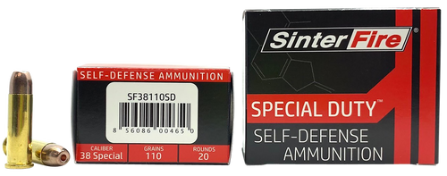 SinterFire Inc SF38110SD Special Duty (SD)  38Special 110gr Lead Free Frangible Hollow Point 20 Per Box/10 Case