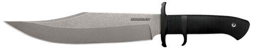 Cold Steel CS39LSWBA Marauder  9" Fixed Bowie Plain Stone Washed AUS-8A SS Blade/Black Kray-Ex Handle Includes Sheath
