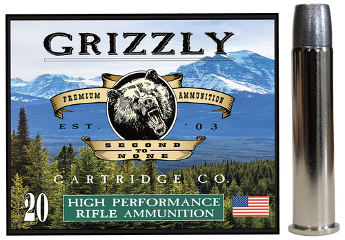Grizzly Ammo GC45/70+P4   45-70Gov+P 405gr Bonded Flat Point 20 Per Box/10 Case