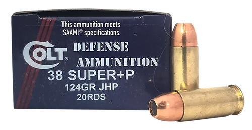 DoubleTap Ammunition 38SU124CT Doubletap Defense 38Super+P 124gr Jacket Hollow Point 20 Per Box/10 Case