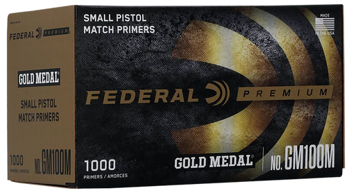 Federal GM100M Gold Medal Premium Small Pistol Multi Caliber Handgun 1000 Per Box/5 Case