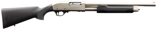 Charles Daly 930228 301 Tactical 12 Gauge Pump 3" 5+1 18.50" Nickel Vent Rib Barrel, Nickel Aluminum Receiver, Black Fixed Synthetic w/Pistol Grip Stock,