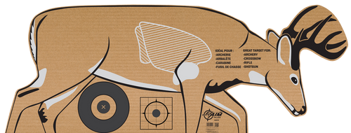 EZ-Aim 6033 Deer Silhouette  Standing Cardboard Crossbow/Rifle/Shotgun Brown/White