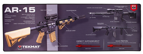 TekMat TEKR44AR15WPD AR-15 Ultra 44 Cleaning Mat Multi-Color Rubber 15"x44" AR-15 Weapons Platform