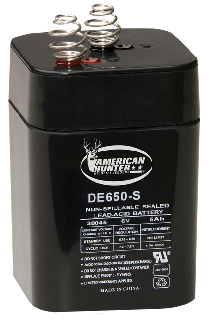American Hunter DE30053 HR Rechargeable Lantern Battery  6 Volt 5 AMP