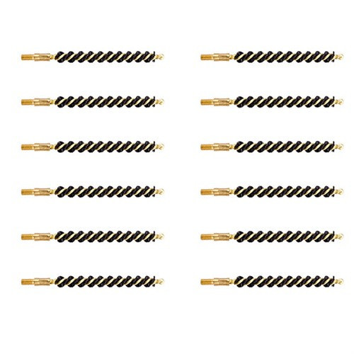 HEAVY WEIGHT NYLON RIFLE BRUSH 243/25 CALIBER 12 PACK