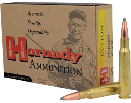 Hornady 8070 Custom  275Rigby 140gr InterLock Spire Point 20 Per Box/10 Case