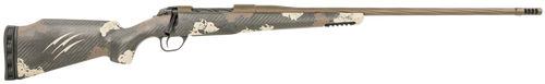 Fierce Firearms FRG7PRC24MM Twisted Rage  Full Size 7mm Rem 3+1 24" Midnight Bronze Cerakote Fluted Threaded Barrel & Receiver, Trophy Camo C3 Carbon Rage w/Pic Rail Carbon Fiber Stock