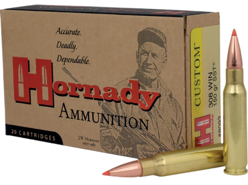 Hornady 8093 Custom  308Win 150gr Super Shock Tip 20 Per Box/10 Case