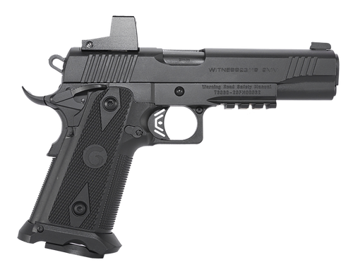 Girsan 395020 Witness2311  9mm Luger 17+1 5" Black Steel Barrel, Black Optic Ready/Serrated Steel Slide, Black Polymer Frame w/Beavertail & Picatinny Rail, Black Checkered Polymer Grip, Ambidextrous