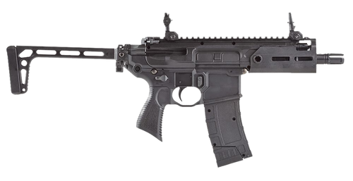 Sig Sauer Airguns AIR-RATTLER-BB MCX Rattler  CO2 177 4.5mm Steel BB 30rd Semi-Automatic 300 FPS Velocity, 3rd Burst Mode, M-Lok Handguard, Flip-Up Sights, Folding Minimalist Stock